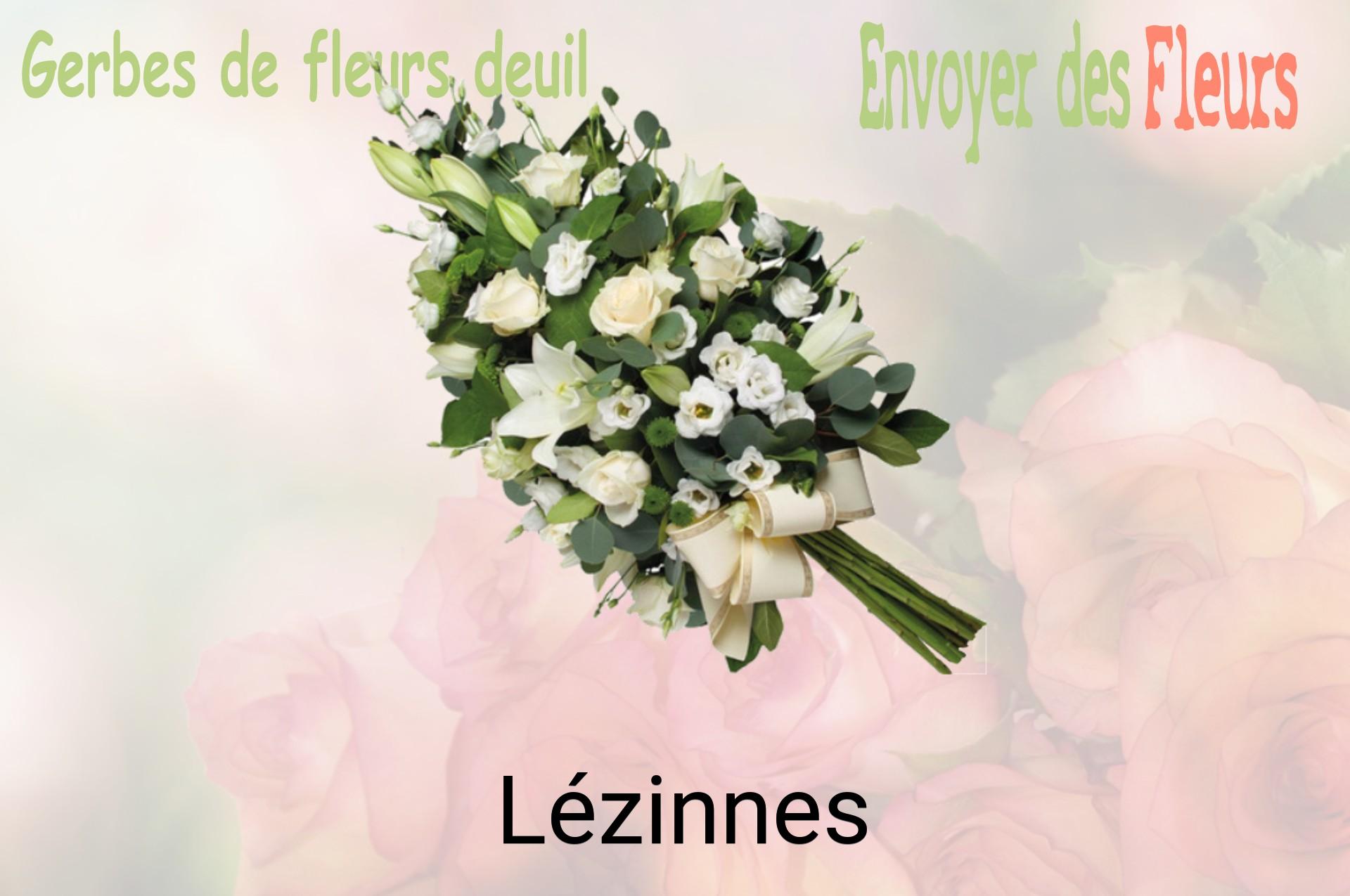 Gerbe de fleurs de deuil livrée à Lézinnes